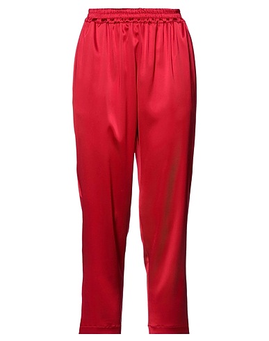 GIANLUCA CAPANNOLO Casual trouser Red 82% Triacetate, 18% Polyester