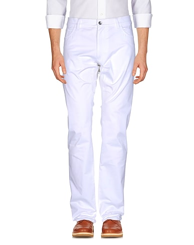 DOLCE&GABBANA Casual trouser White 96% Cotton, 4% Elastane