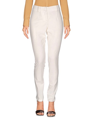 PHILIPP PLEIN Casual trouser White 71% Polyester, 23% Viscose, 6% Elastane