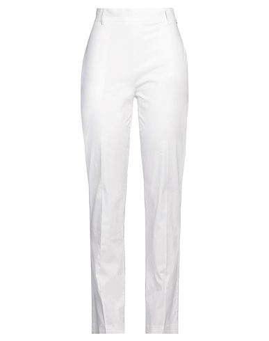 TWINSET Casual trouser White 97% Cotton, 3% Elastane