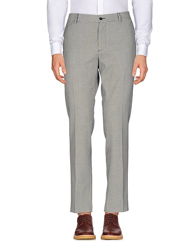 GREY DANIELE ALESSANDRINI Casual trouser Midnight blue 99% Cotton, 1% Elastane