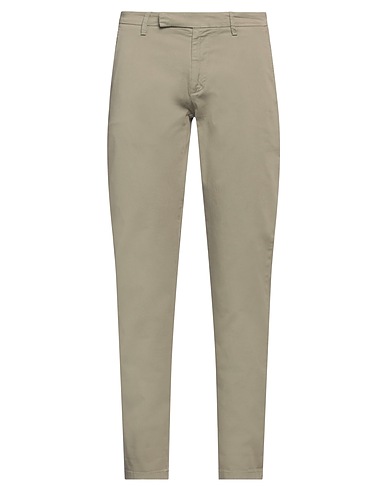 BRIAN DALES Casual trouser Military green 97% Cotton, 3% Elastane