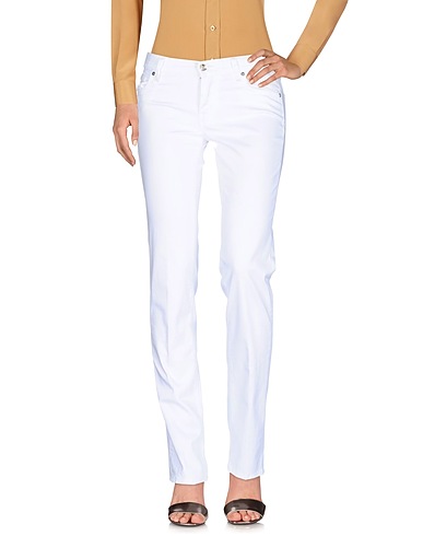 JACOB COHЁN Casual trouser White 97% Cotton, 3% Elastane