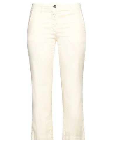 SUOLI Casual trouser Cream 97% Cotton, 3% Elastane
