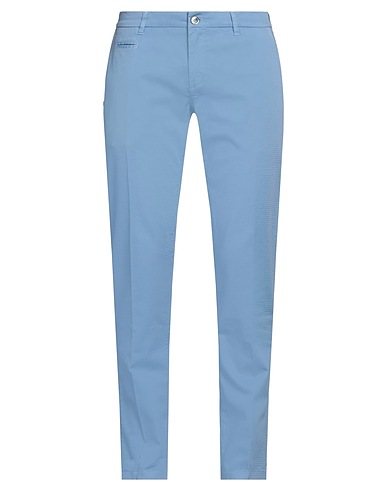 RE_HASH Casual trouser Sky blue 97% Cotton, 3% Elastane