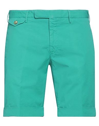 INCOTEX Shorts & Bermuda Emerald green 97% Cotton, 3% Elastane