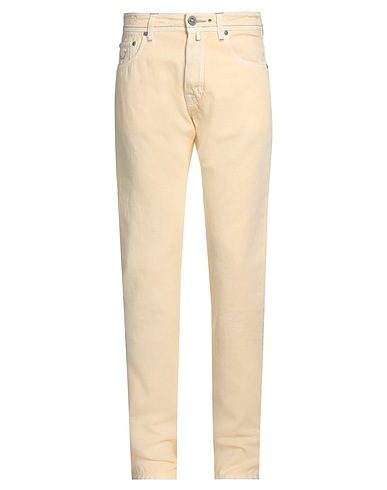 JACOB COHЁN Pantalone Giallo pastello 77% Cotone, 23% Lino