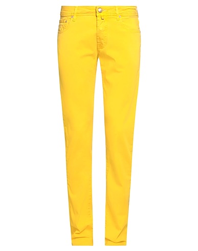 JACOB COHЁN 5 Tasche Giallo ocra 97% Cotone, 3% Elastan