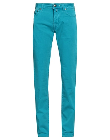 JACOB COHЁN 5-pocket Turquoise 97% Cotton, 3% Elastane