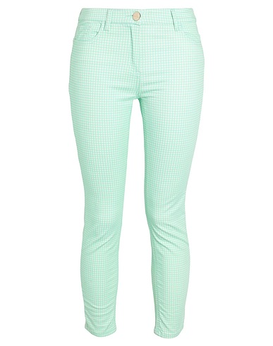 ELISABETTA FRANCHI JEANS Casual pants Light green 95% Cotton, 5% Elastane