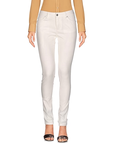 ERMANNO DI ERMANNO SCERVINO Casual trouser White 63% Viscose, 33% Cotton, 4% Elastane