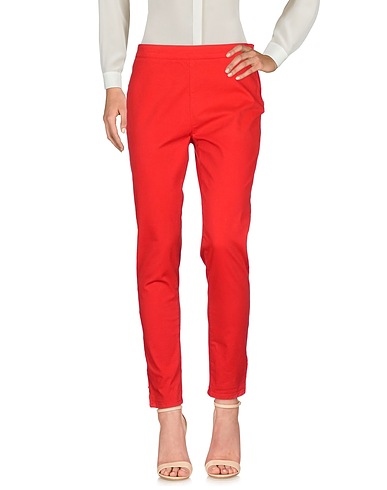 PINKO Casual pants Red 97% Cotton, 3% Elastane