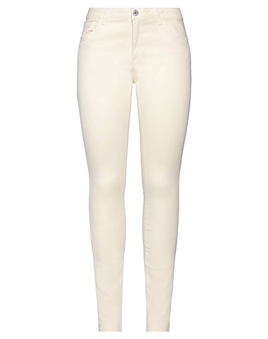 TRUSSARDI JEANS Casual trouser Ivory 53% Lyocell, 17% Viscose, 15% Cotton, 14% Polyester, 1% Elastane