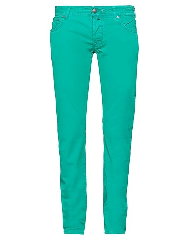 JACOB COHЁN Casual trouser Green 99% Cotton, 1% Elastane