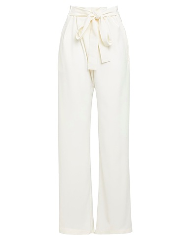 PIANURASTUDIO Casual trouser White 90% Polyester, 10% Elastane