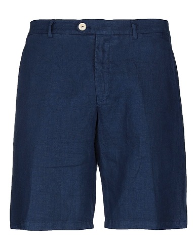 DRUMOHR Shorts & Bermuda Midnight blue 100% Linen