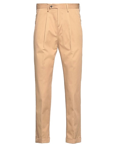 MICHAEL COAL Casual pants Camel 97% Cotton, 3% Elastane