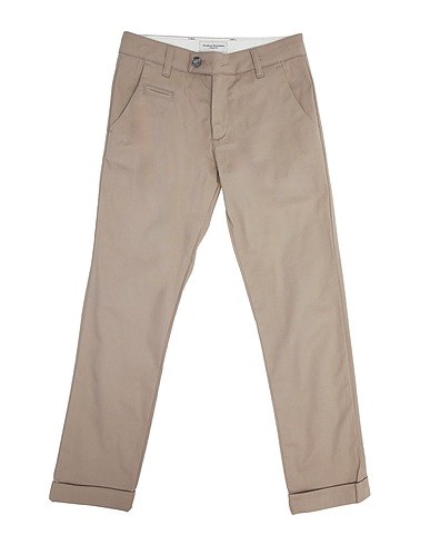PAOLO PECORA Casual trouser Grey 97% Cotton, 3% Elastane