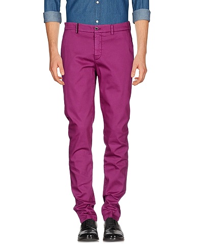 HARMONT & BLAINE Casual pants Purple 97% Cotton, 3% Elastic fibres