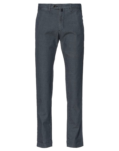 B SETTECENTO Casual trouser Blue 98% Cotton, 2% Elastane