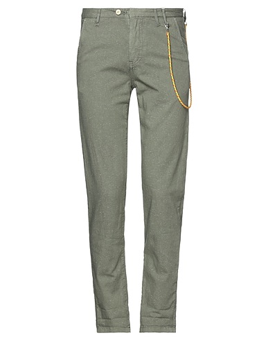 BERNA Casual trouser Military green 96% Cotton, 3% Polyester, 1% Elastane