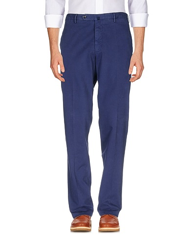 INCOTEX Casual trouser Blue 93% Cotton, 6% Wool, 1% Elastane