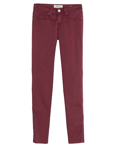 FIFTY FOUR Casual trouser Burgundy 97% Cotton, 3% Elastane
