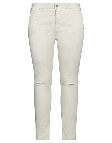 MANILA GRACE Pantalone Verde chiaro 98% Cotone, 2% Elastan