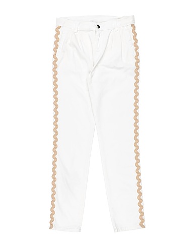 PINKO UP Casual pants White 97% Cotton, 3% Elastane