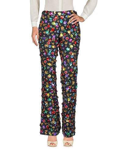 MOSCHINO Casual trouser Black 66% Cotton, 34% Rayon