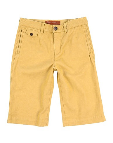 DOLCE&GABBANA Shorts & Bermuda Marigold 99% Cotton, 1% Elastane, Cow leather