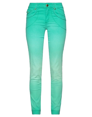 ANGELO MARANI Pantalon Vert émeraude 74% Coton, 23% Polyamide, 3% Élasthanne