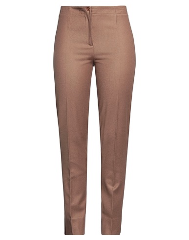 AMINA RUBINACCI Casual trouser Brown 90% Virgin Wool, 7% Polyamide, 3% Elastane