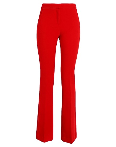 KI6? WHO ARE YOU? Casual trouser Red 65% Polyester, 32% Viscose, 3% Elastane