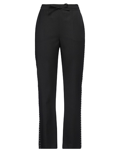 P.A.R.O.S.H. Casual pants Black 95% Virgin Wool, 5% Elastane