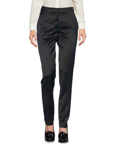 MOSCHINO Casual trouser Black 83% Rayon, 17% Virgin Wool