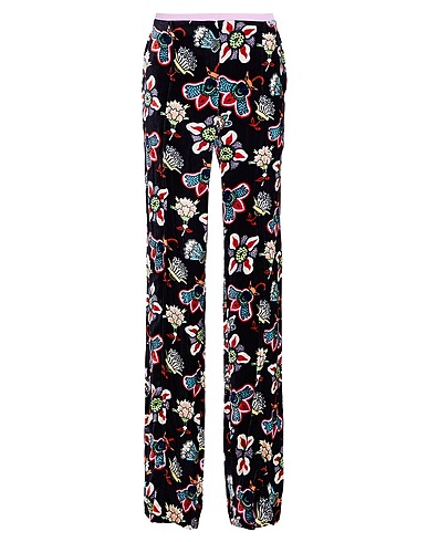 VALENTINO GARAVANI Casual pants Black 82% Viscose, 18% Silk, Virgin Wool
