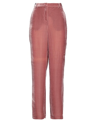 SEVENTY VENEZIA Casual trouser Antique rose 80% Viscose, 20% Silk