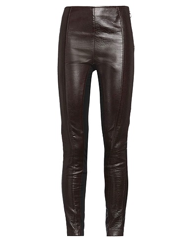 PINKO Casual trouser Dark brown 100% Cotton, Viscose, Polyamide, Elastane, Polyurethane