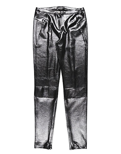 MISS GRANT Casual pants Silver 90% Polyester, 10% Elastane