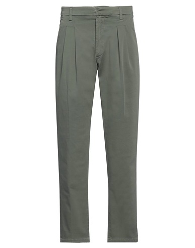 DONDUP Casual trouser Military green 98% Cotton, 2% Elastane