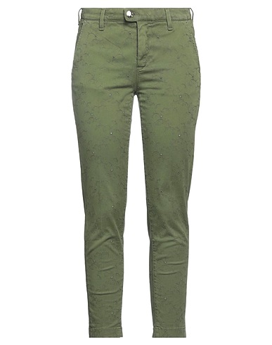 JACOB COHЁN Casual pants Military green 95% Cotton, 5% Elastane