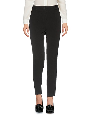 MANILA GRACE Casual trouser Black 94% Polyester, 6% Elastane