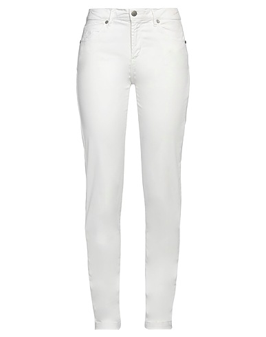 ROSSOPURO Casual trouser White 97% Cotton, 3% Elastane