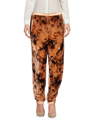 MANILA GRACE Casual trouser Camel 75% Viscose, 25% Polyamide