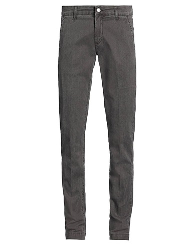 ENTRE AMIS Casual pants Grey 96% Cotton, 4% Elastane
