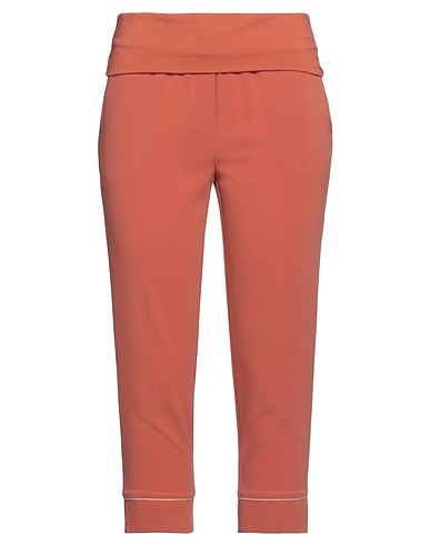 MANILA GRACE Casual pants Rust 89% Polyester, 11% Elastane, Cotton