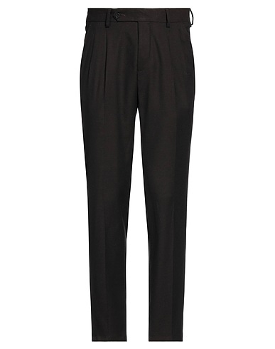 AGLINI Casual trouser Dark brown 58% Viscose, 27% Polyester, 13% Virgin Wool, 2% Elastane