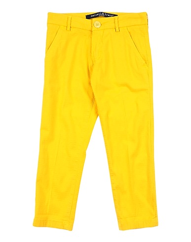 MANUELL & FRANK Casual trouser Yellow 97% Cotton, 3% Elastane