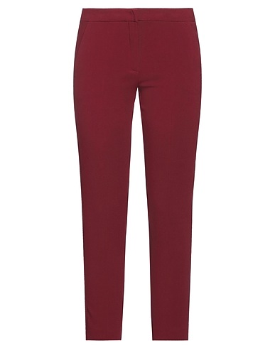 I BLUES Casual trouser Brick red 63% Polyester, 33% Viscose, 4% Elastane